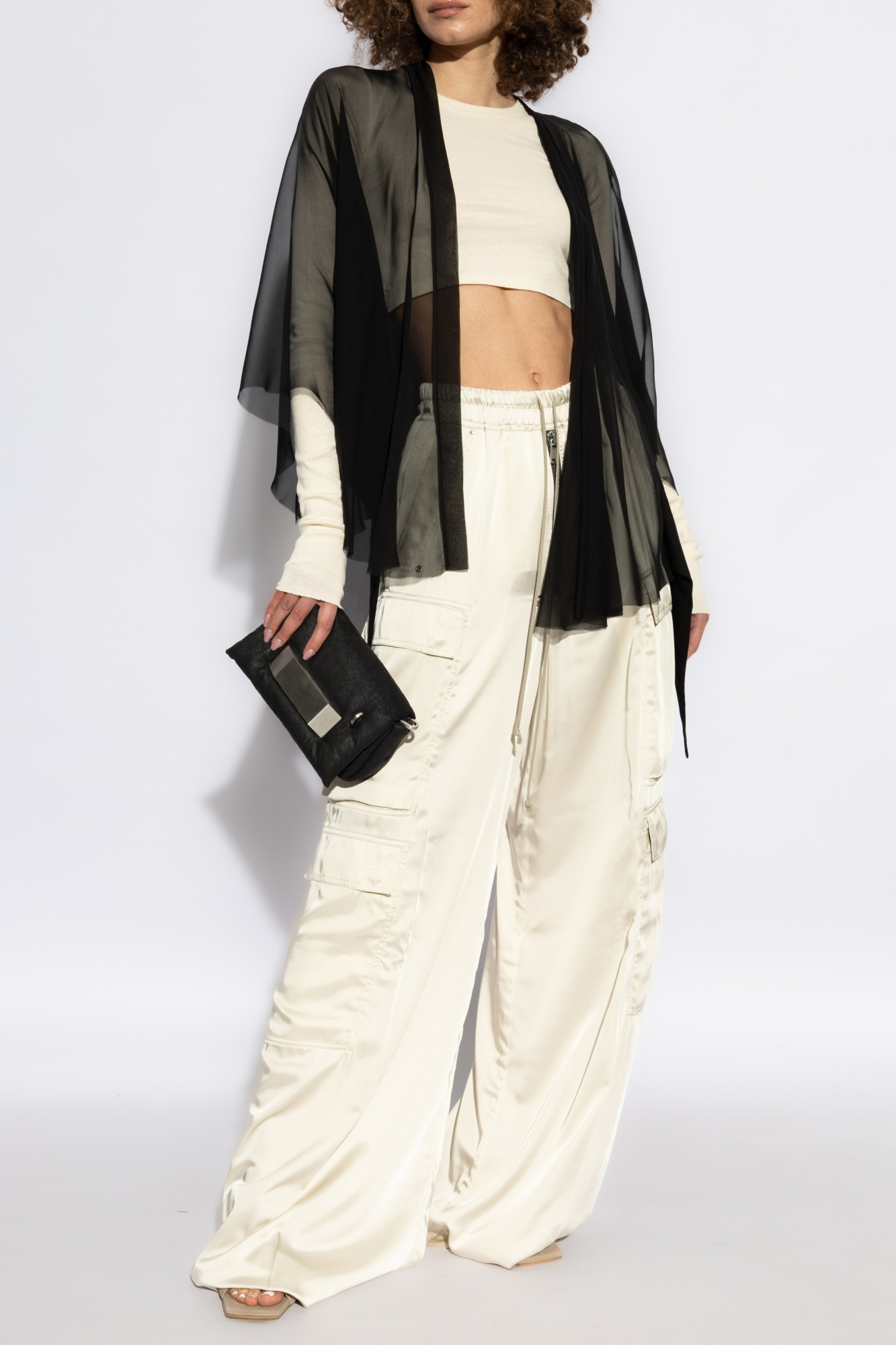 Rick Owens Top LS Crop T | Women's Clothing | Vitkac